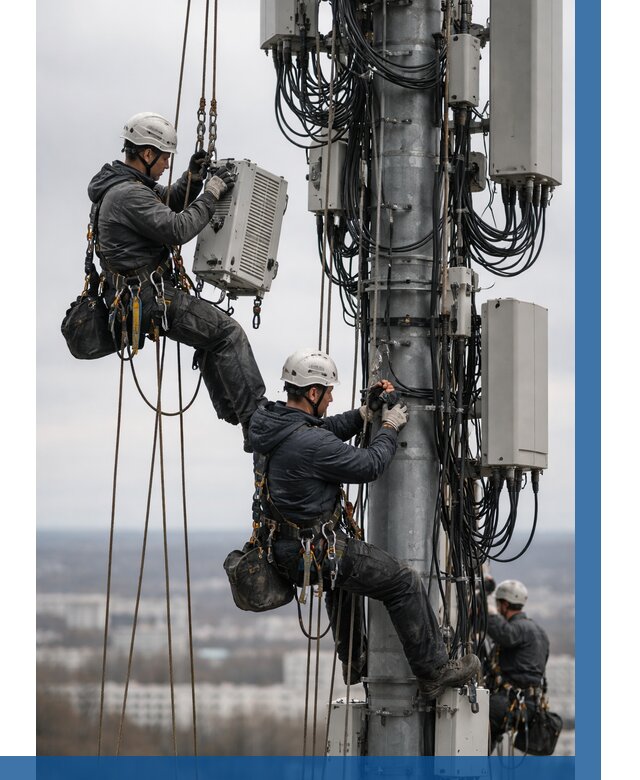 Монтаж оборудования связи на мачте в Кинешме от 7580 р. | ВЫСОТНИК-Кнш