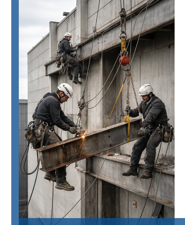 Демонтаж металлоконструкций на высоте в Кинешме под ключ