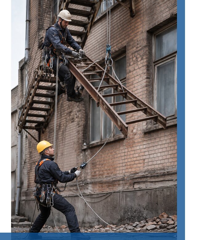 Демонтаж пожарной лестницы в Кинешме от 12128 р. | ВЫСОТНИК-Кнш