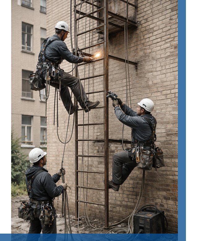 Ремонт пожарной лестницы в Кинешме от 7580 р. | ВЫСОТНИК-Кнш