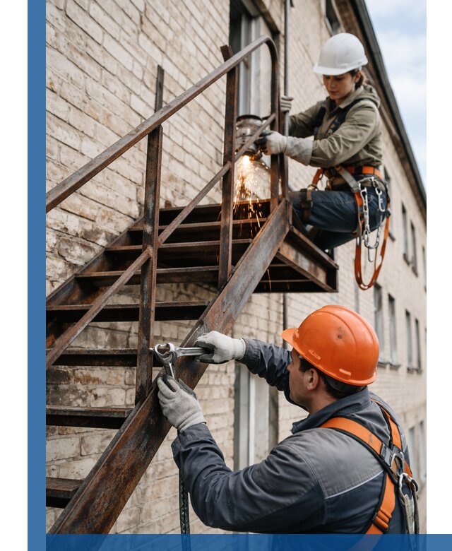 Ремонт и восстановление пожарных лестниц с выездом в Кинешме