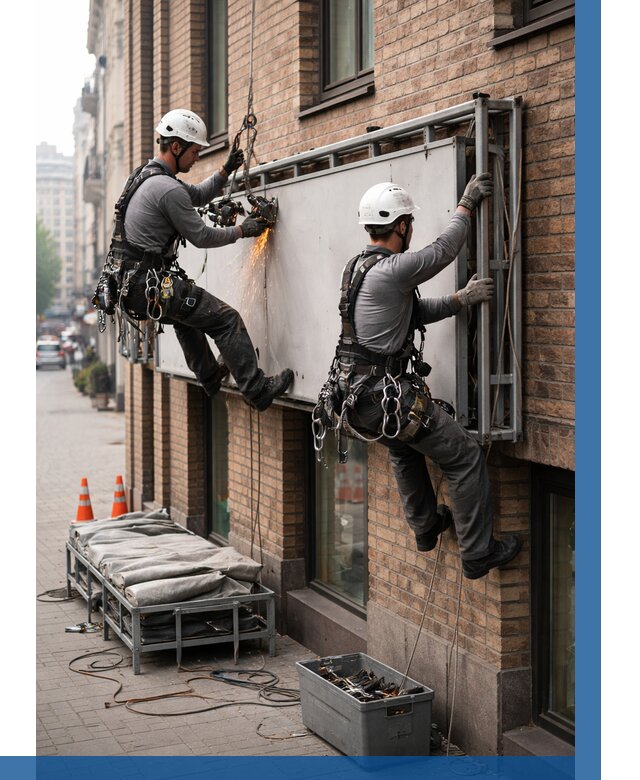 Демонтаж рекламной вывески в Кинешме от 6570 р. | ВЫСОТНИК-Кнш