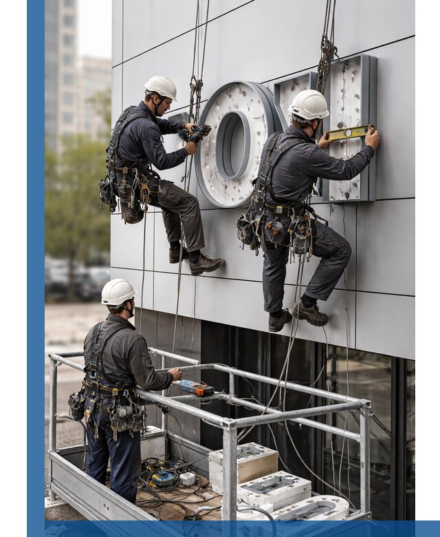 Профессиональный монтаж световых букв в Кинешме под ключ