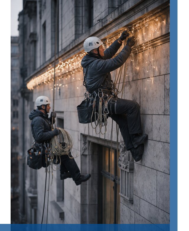 Монтаж новогодней иллюминации в Кинешме от 8591 р. | ВЫСОТНИК-Кнш