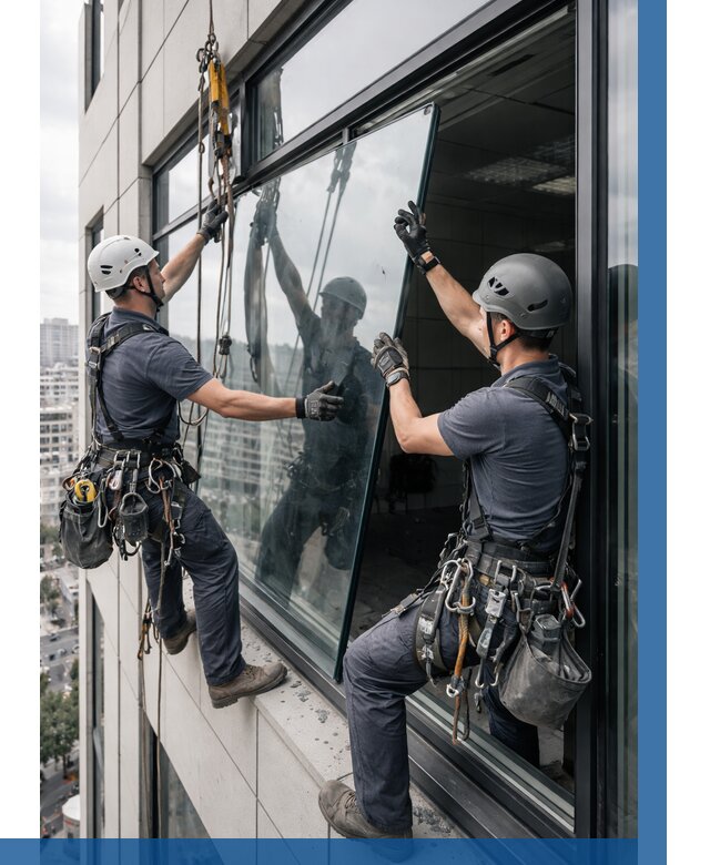 Замена стеклопакетов на высоте в Кинешме от 5559 р. | ВЫСОТНИК-Кнш