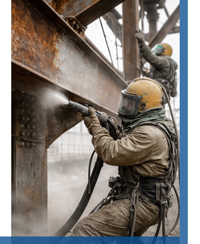 Пескоструйная очистка металлоконструкций в Кинешме по 606 р.  ВЫСОТНИК-Кнш