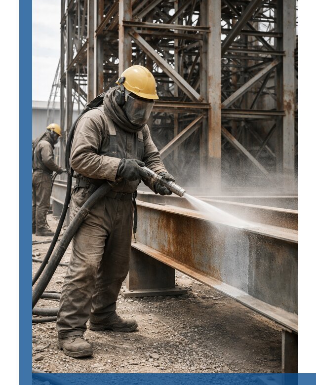 Пескоструйная очистка металлоконструкций в Кинешме промышленная