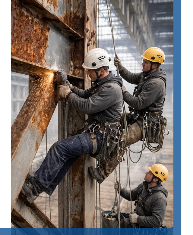 Зачистка металла от ржавчины в Кинешме от 354 р. | ВЫСОТНИК-Кнш