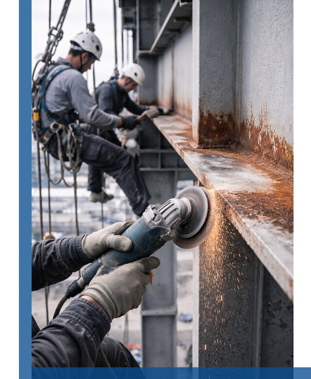 Зачистка металла от ржавчины и подготовка поверхностей в Кинешме