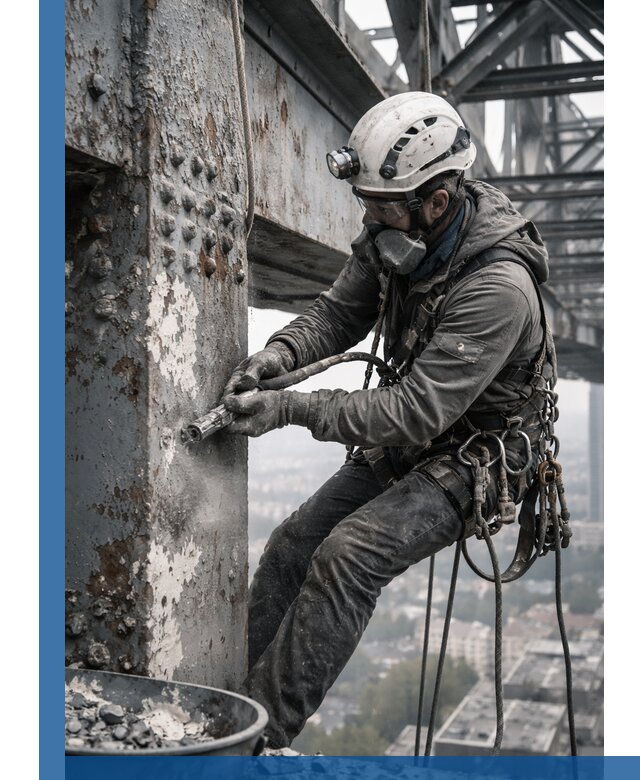 Удаление старой краски с металлических конструкций в Кинешме