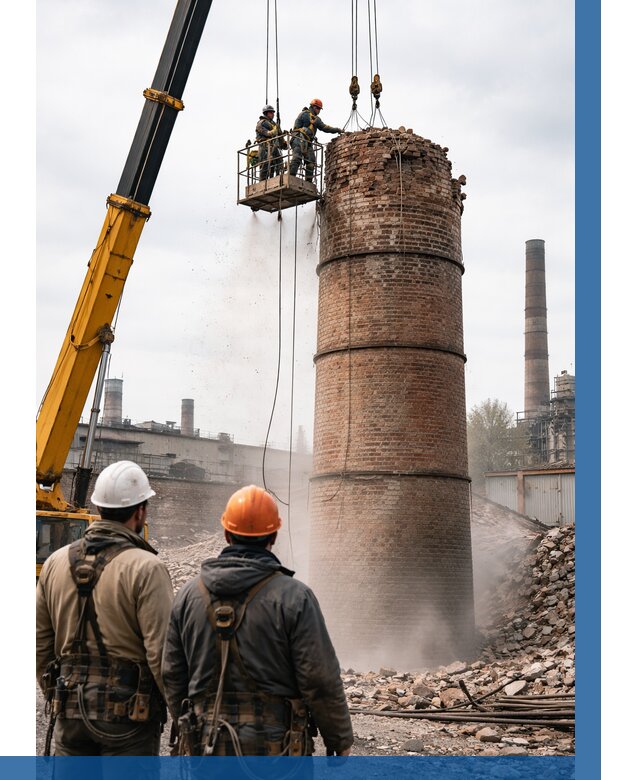 Демонтаж дымовой трубы в Кинешме от 90963 р. | ВЫСОТНИК-Кнш, смета