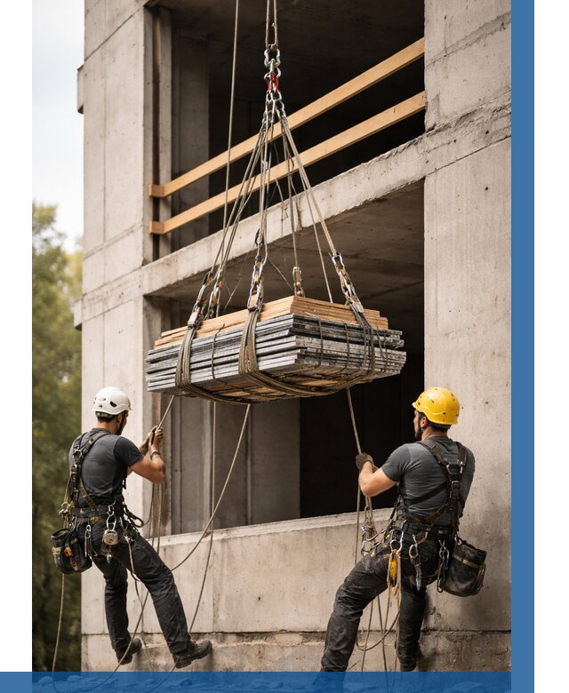 Подъем материала на этаж веревками в Кинешме от 1516 р. | ВЫСОТНИК-Кнш