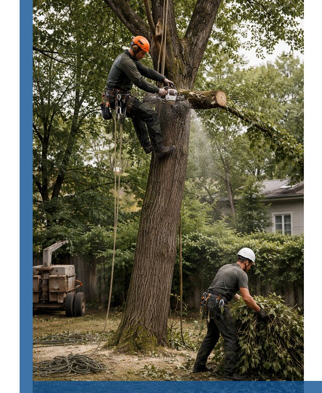 Кронирование деревьев в Кинешме, безопасная высотная обрезка