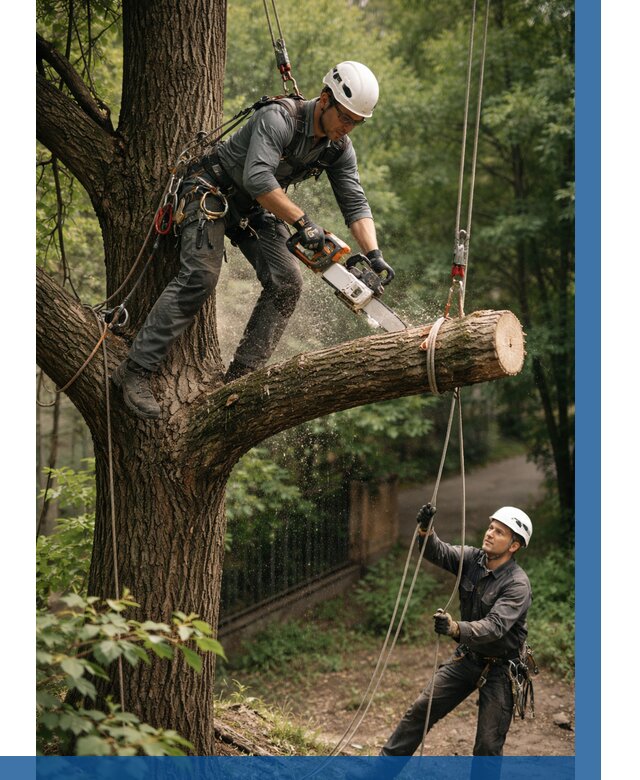 Спил деревьев альпинистами в Кинешме от 8086 р. | ВЫСОТНИК-Кнш