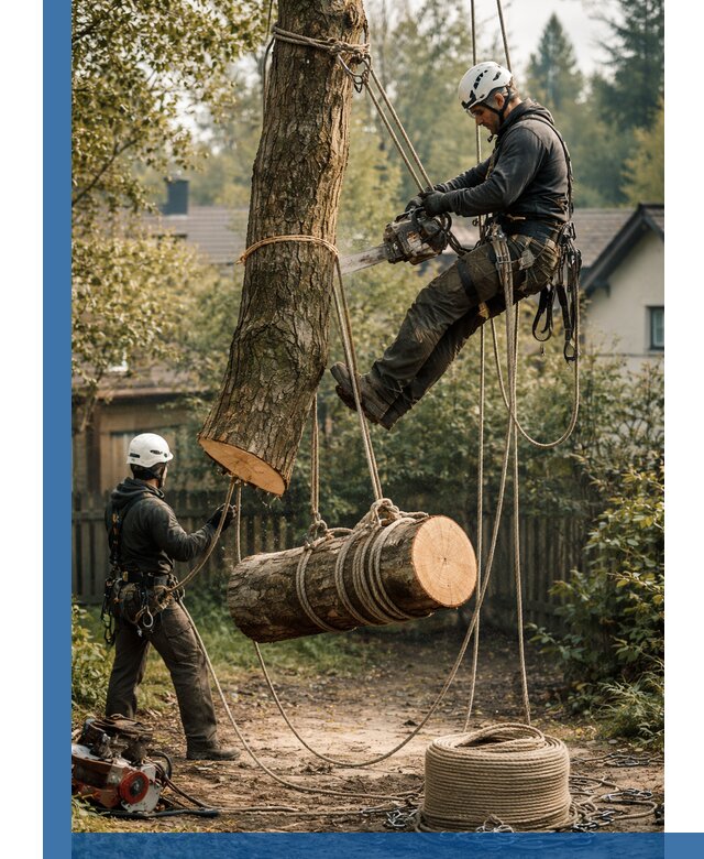 Валка деревьев частями в Кинешме, безопасно и аккуратно
