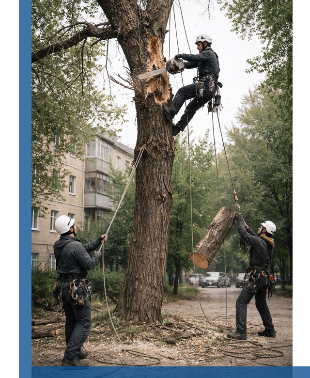 Срочное удаление аварийных деревьев в Кинешме с гарантией безопасности