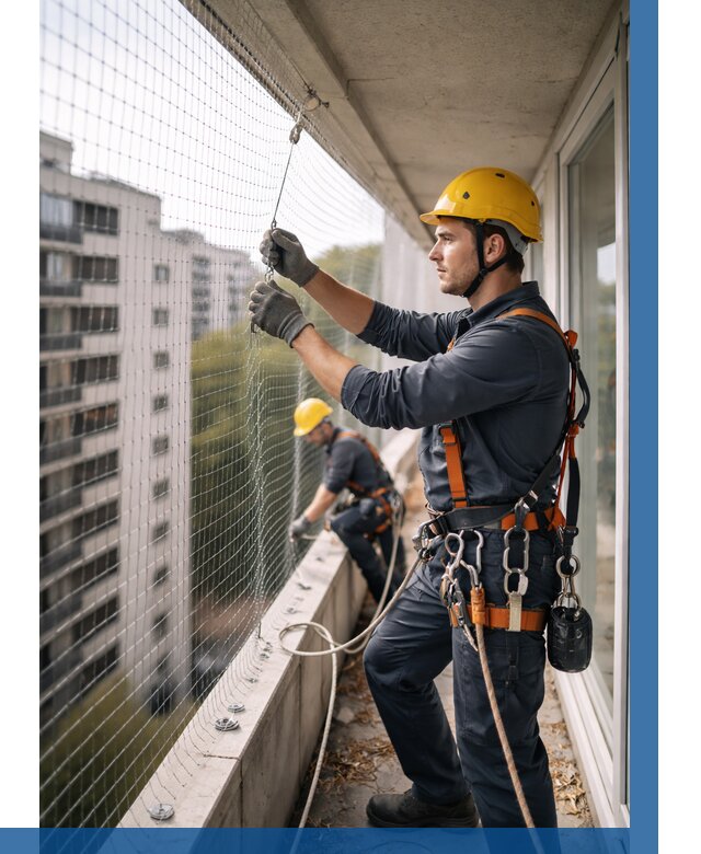 Монтаж сетки от птиц в Кинешме от 4548 р. | ВЫСОТНИК-Кнш