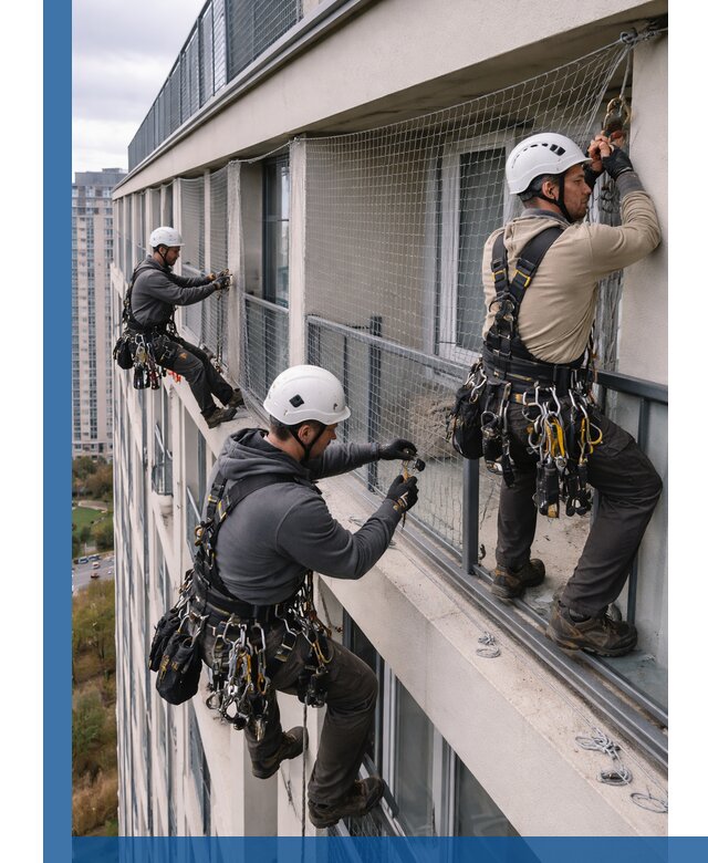 Профессиональный монтаж защитной сетки от птиц в Кинешме