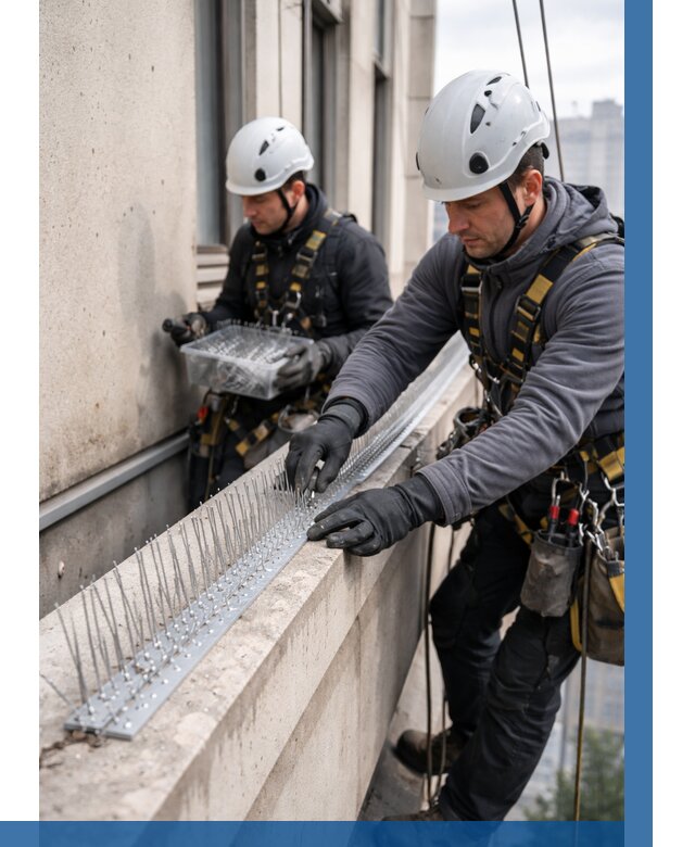 Установка шипов от птиц в Кинешме от 859 р. | ВЫСОТНИК-Кнш